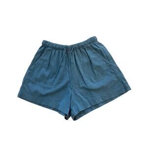 Abercrombie & Fitch women's Blue Linen Drawstring Shorts Size XS